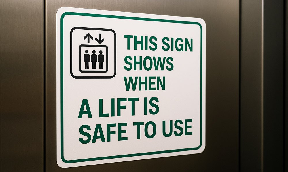 This Sign Shows When a Lift Is Safe to Use