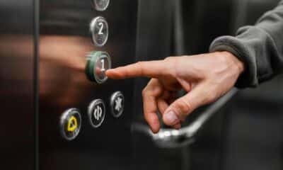 first floor elevator button press