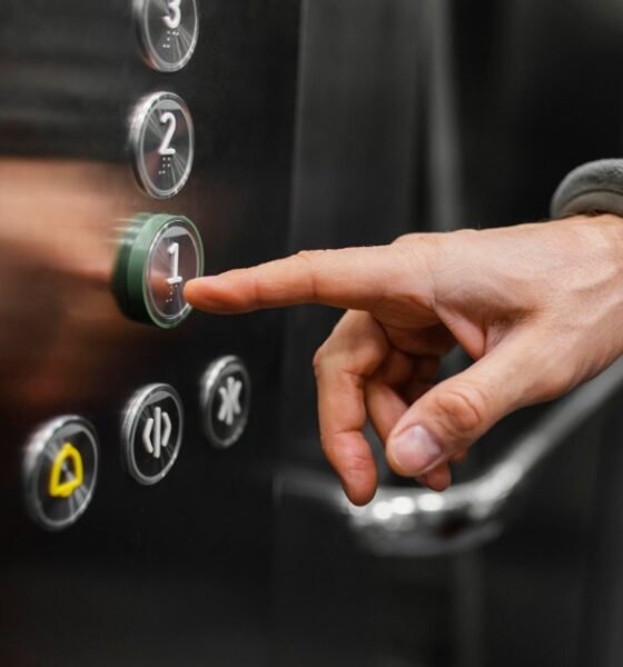 first floor elevator button press