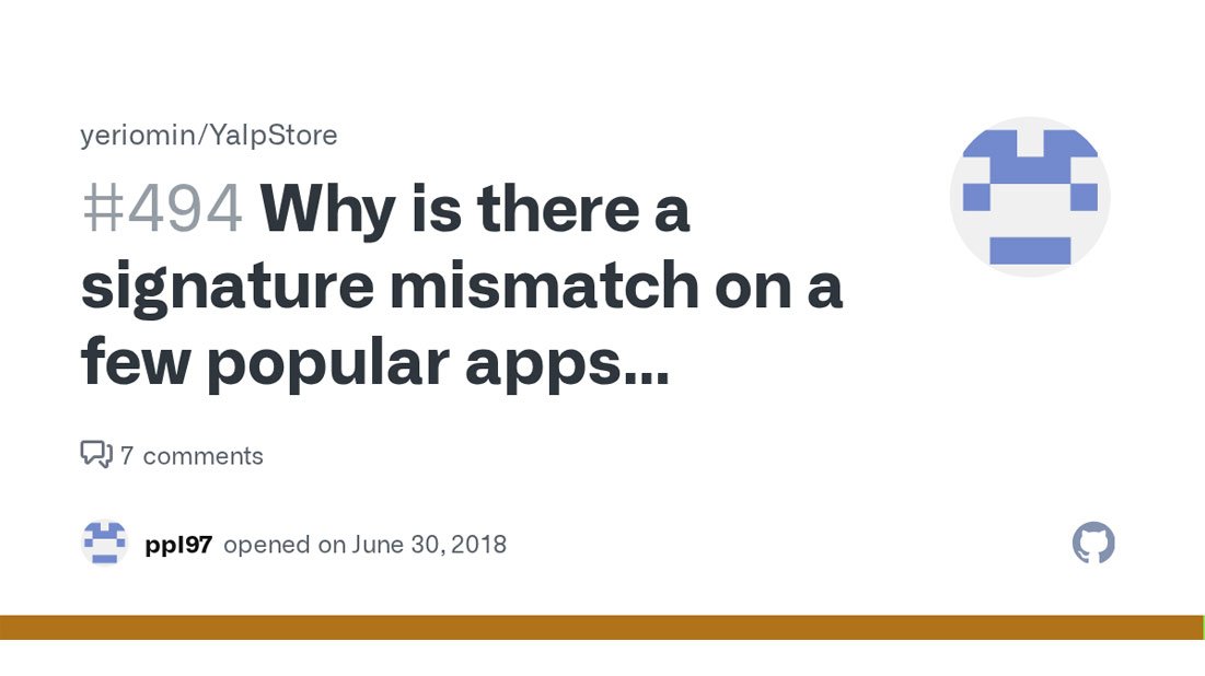 APK Signature Mismatch