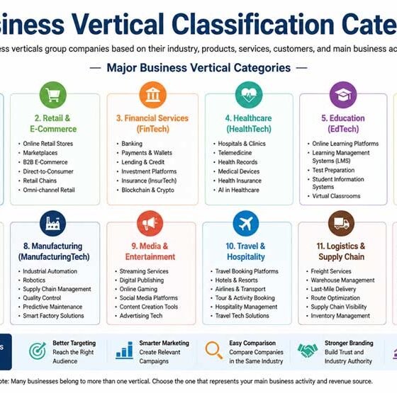 Business Vertical Classification Categories