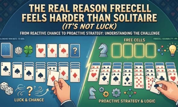 The Real Reason FreeCell Feels Harder Than Solitaire (It's Not Luck)