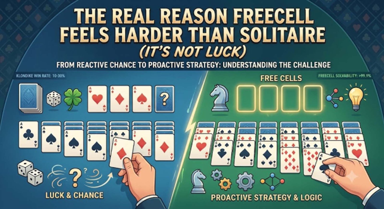The Real Reason FreeCell Feels Harder Than Solitaire (It's Not Luck)